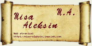 Miša Aleksin vizit kartica